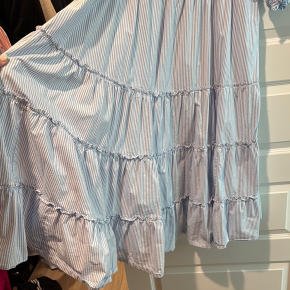 Blue and White Striped nap Dress - Picture 3 of 5